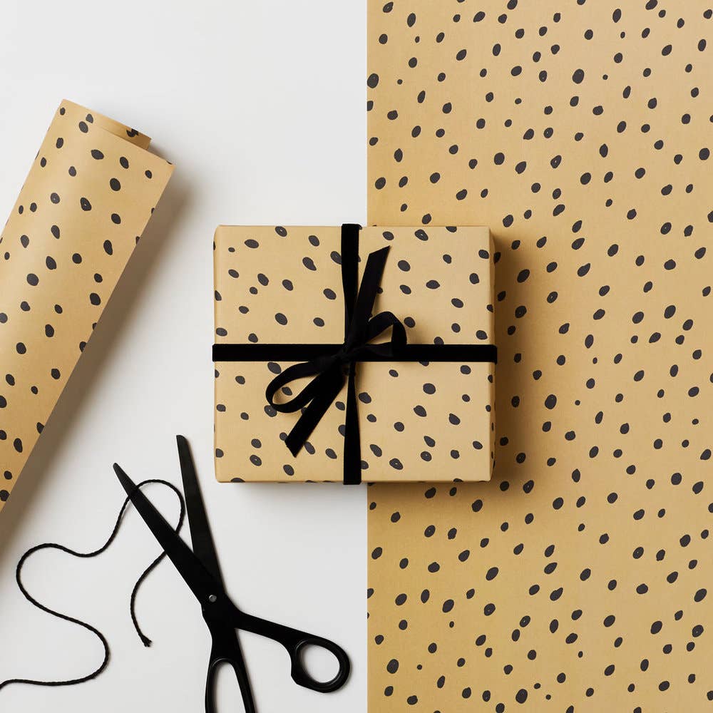 Gift Wrap - Hazlenut Dot