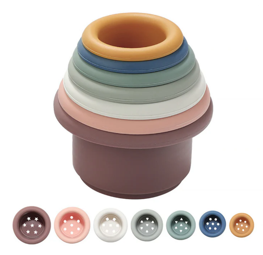 Mini Silicone Stacking Cups: Garden