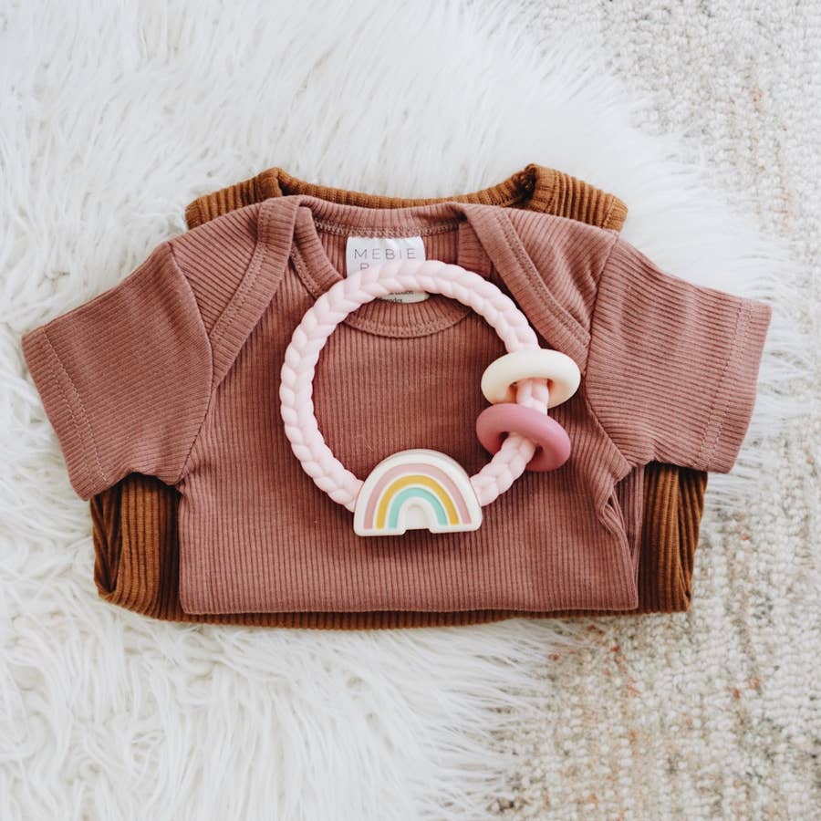 Ritzy Rattle™ Teether - Rainbow Pink