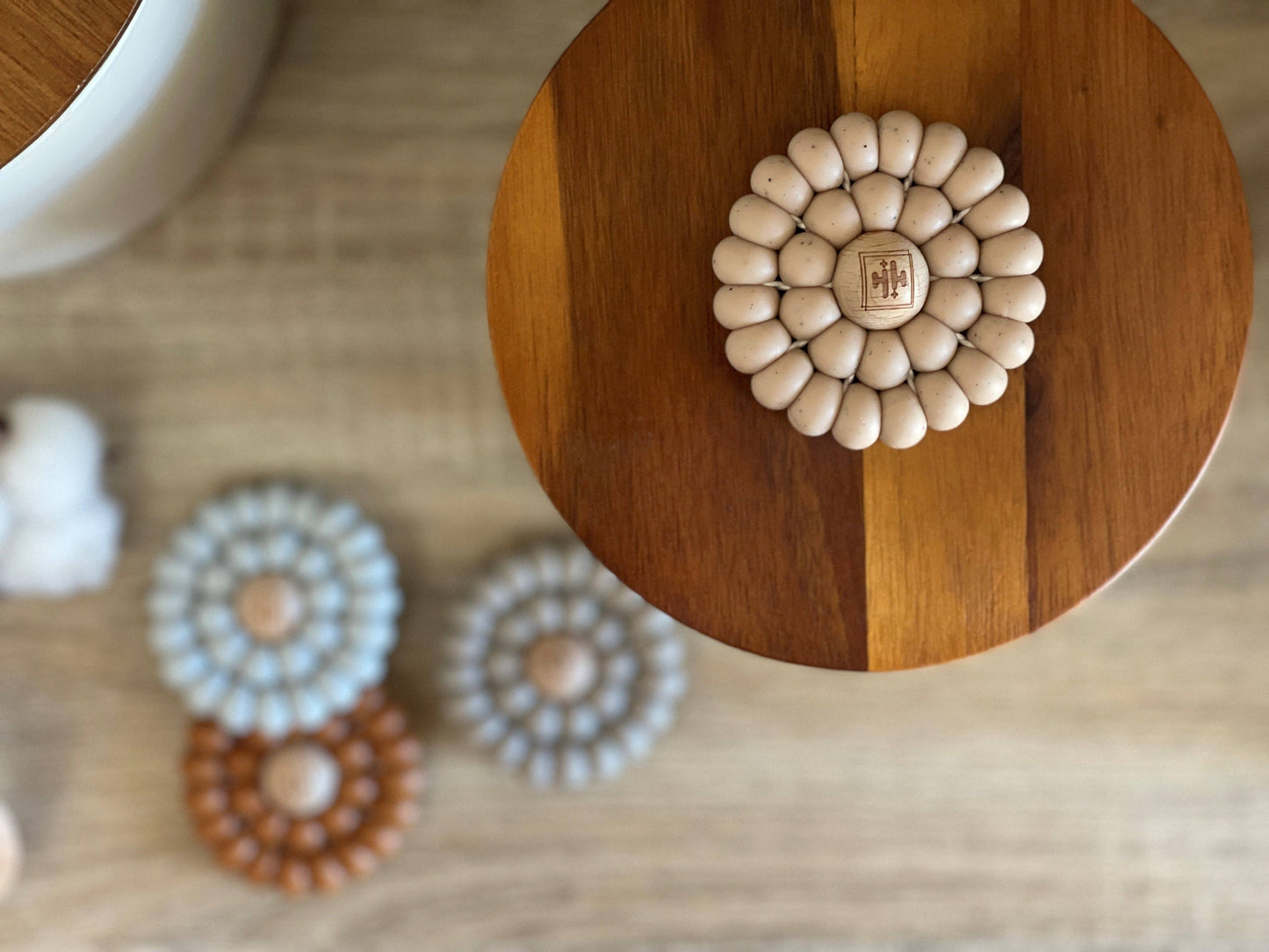 Wood + Silicone 360 Teether - Tan