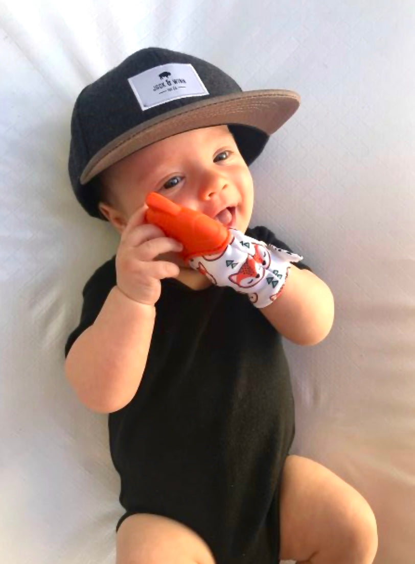 Itzy Mitt Teething Silicone Mitts - Fox