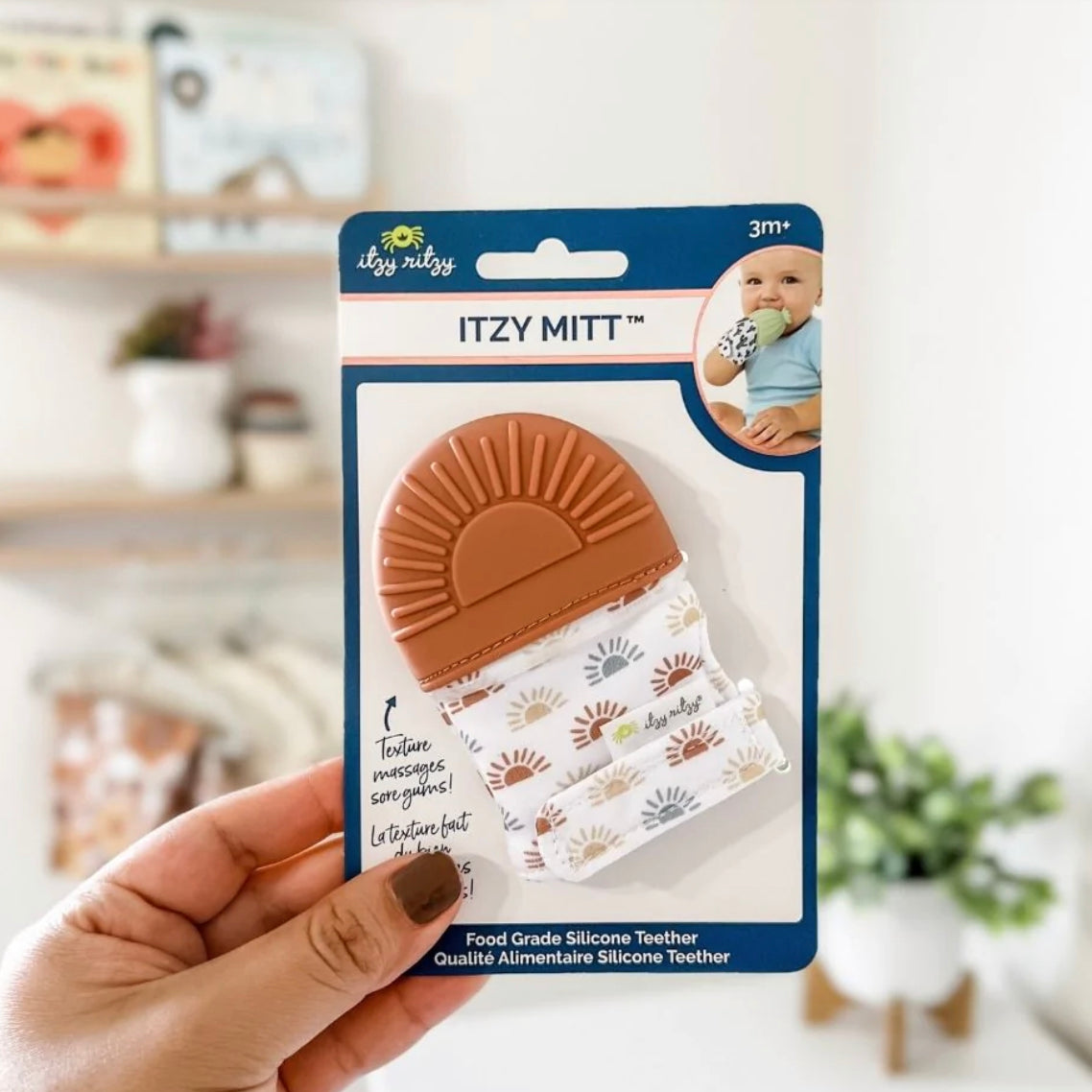 Itzy Mitt Teething Silicone Mitts - Sun