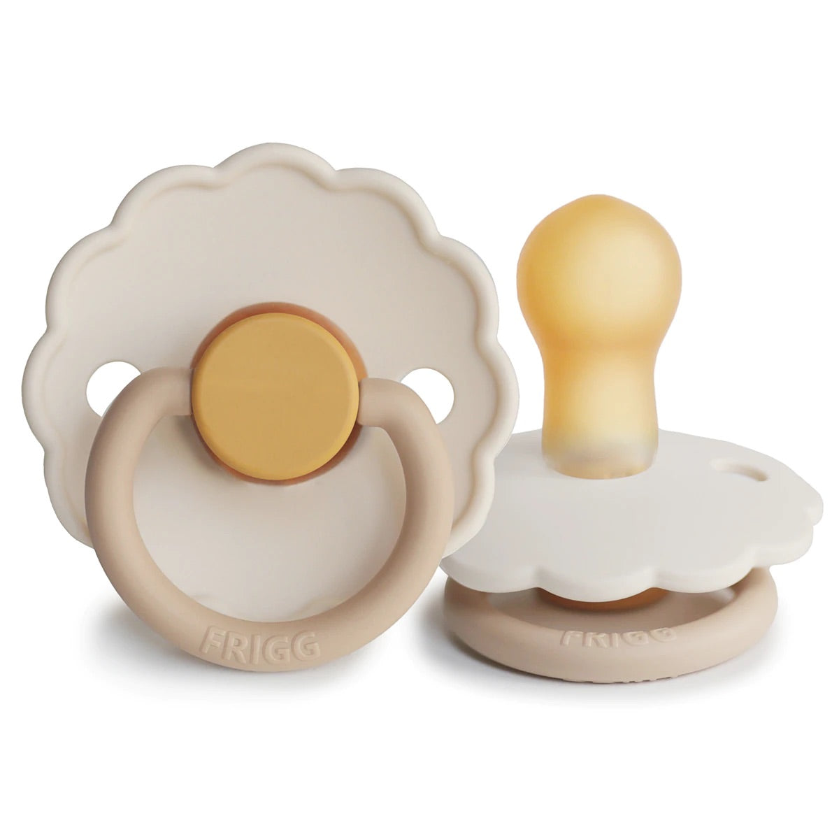 FRIGG Daisy Natural Rubber Pacifier - Chamomile/Peach Bronze