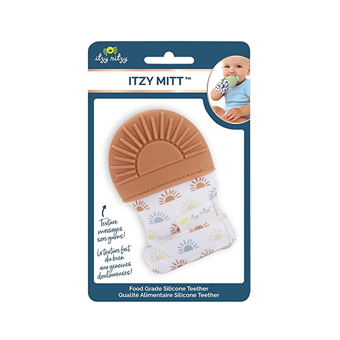 Itzy Mitt Teething Silicone Mitts - Sun