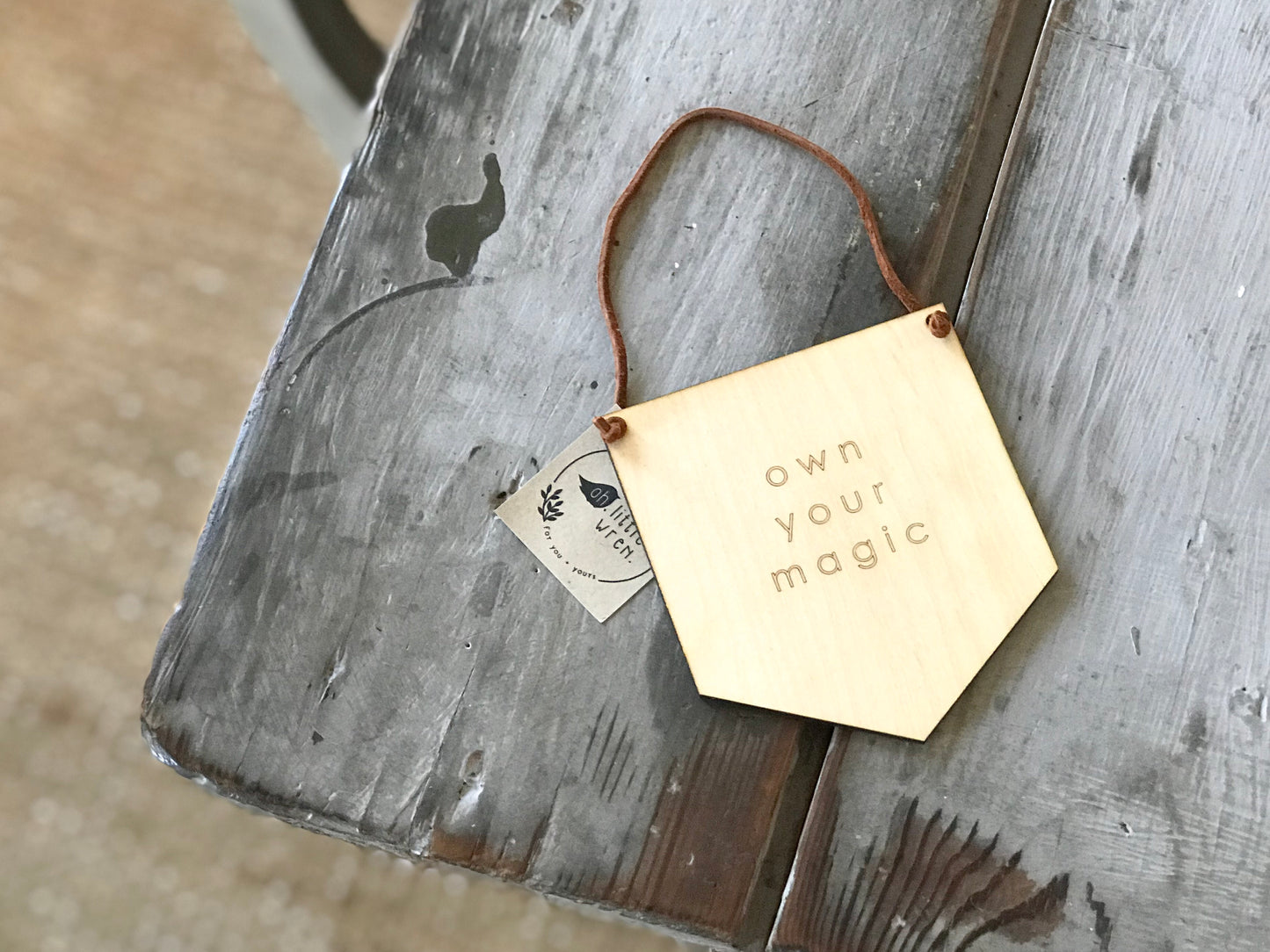 Wood Mini Banner - Own Your Magic
