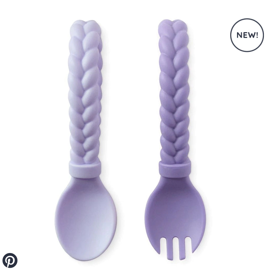 Sweetie Spoons™ + Fork Set - Amethyst & Purple