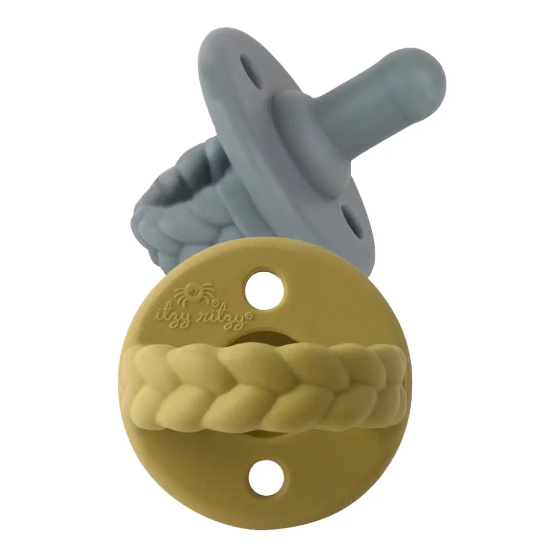 Sweetie Soother™ Orthodontic Pacifier Sets - Mustard + Gray