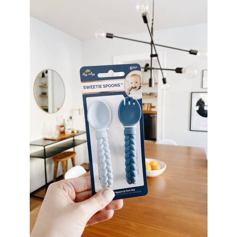Sweetie Spoons™ + Fork Set - Blue