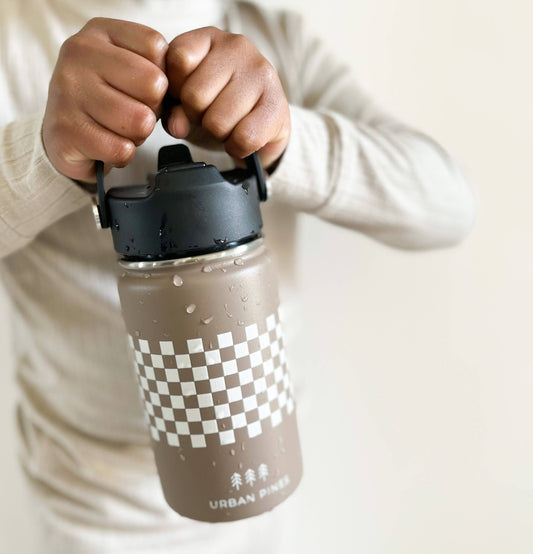 Insulated Tumbler Cup - Checkered Oat