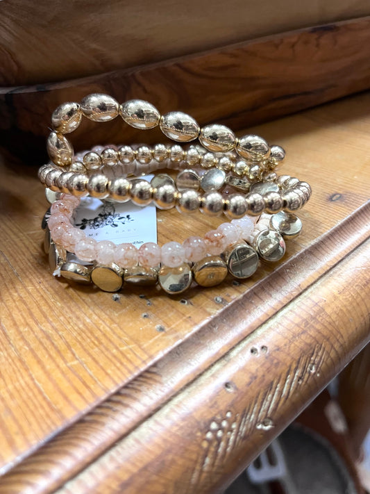 Set of 5 Neutral Glitz Bracelet