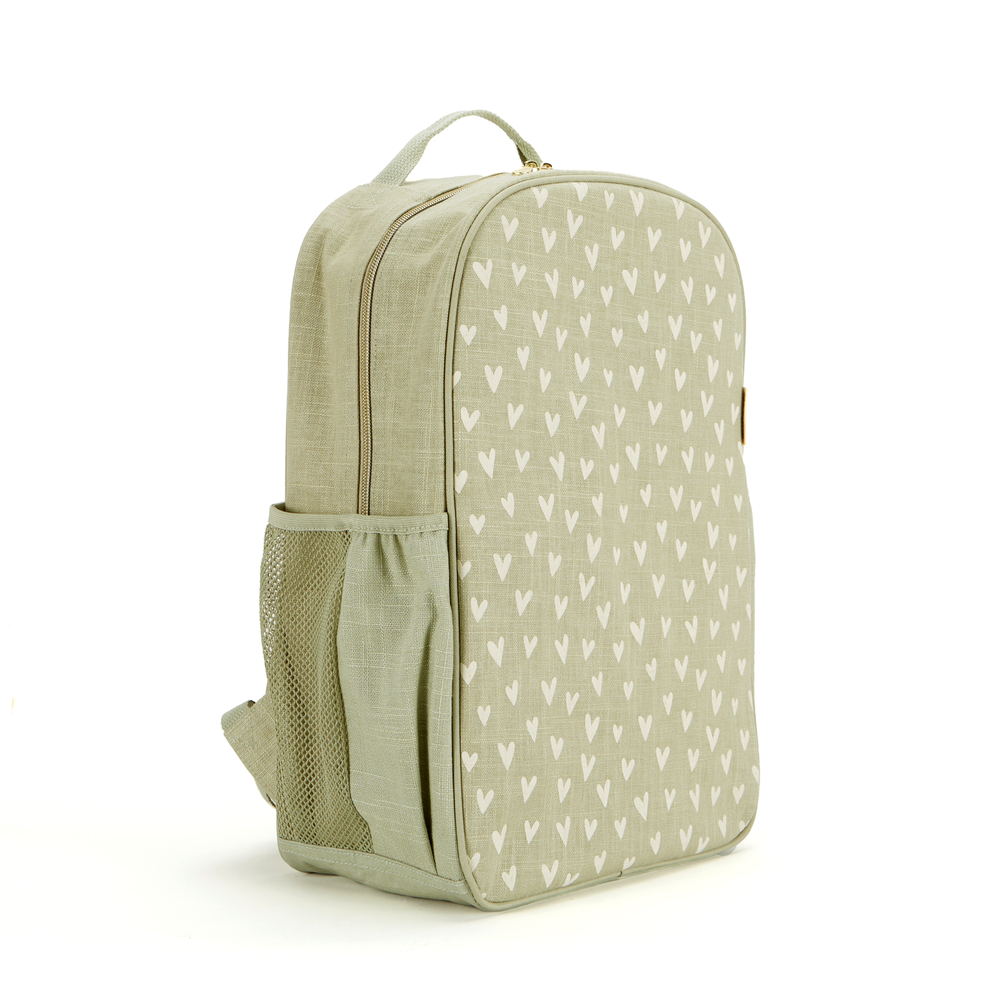 Grade School Backpack - Little Hearts Sage