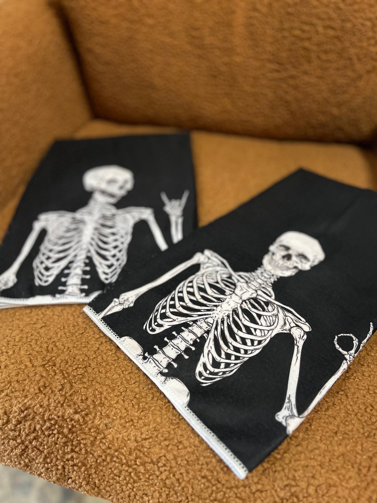 Halloween Kitchen Towels - Skeleton