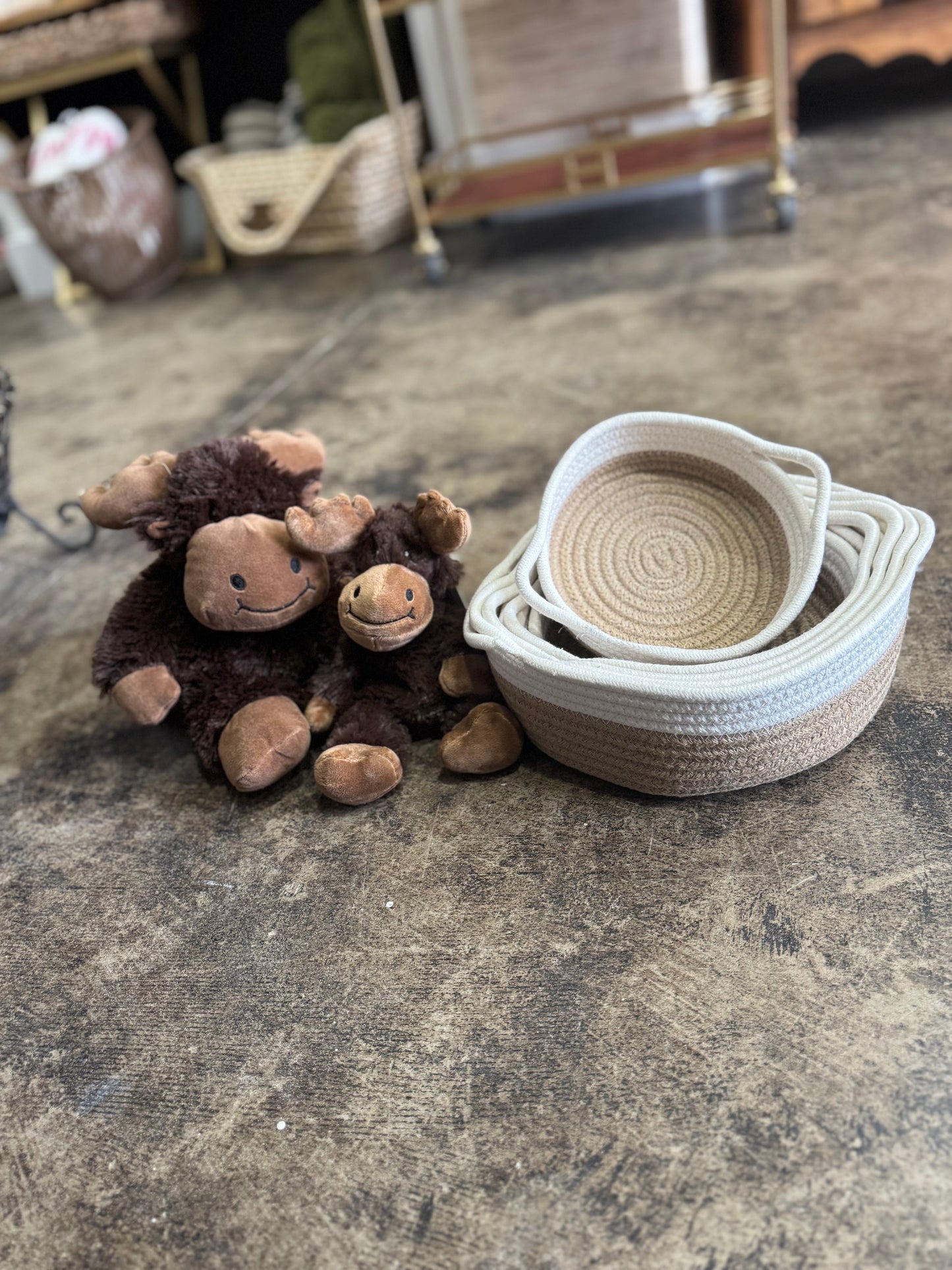 Basket - Cream Woven Base