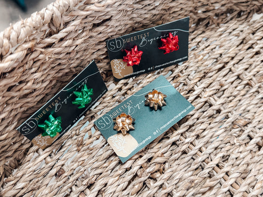 Earrings - Gift Bow (Various)