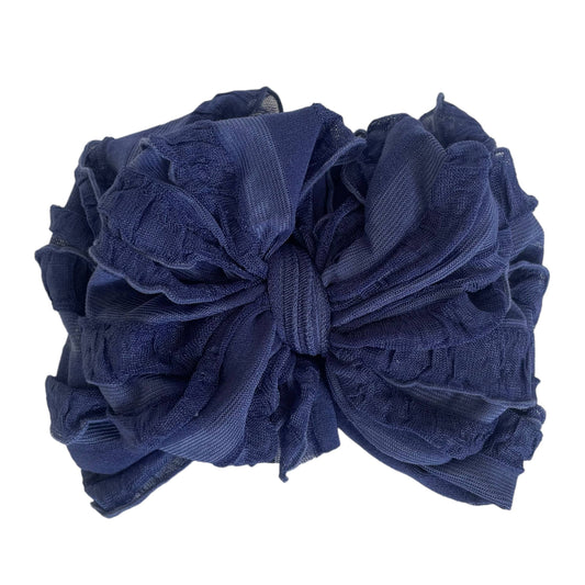 Ruffled Headband | Navy