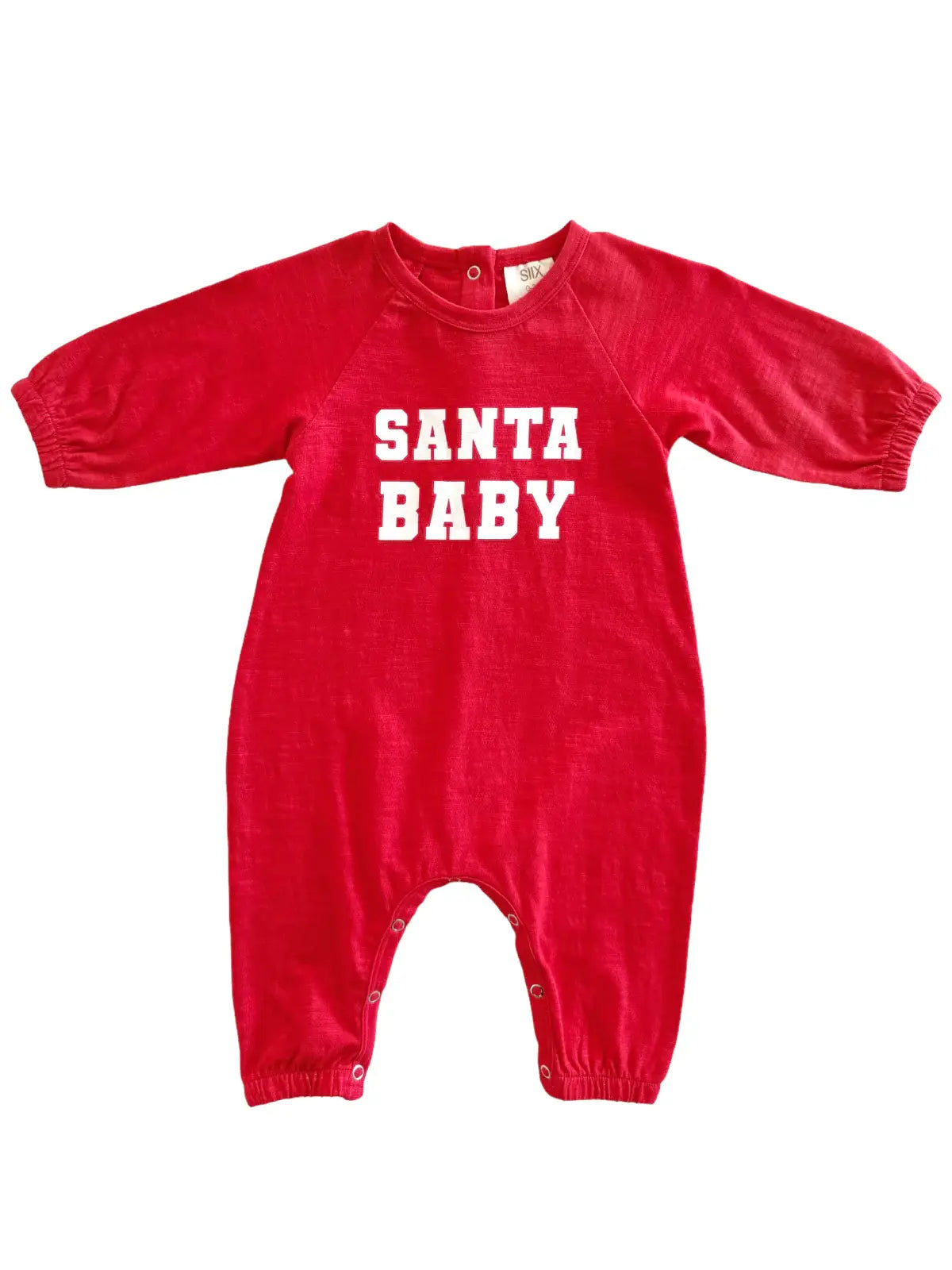 Organic Long Sleeve Jumpsuit - Santa Baby