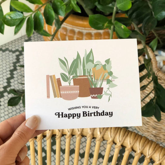 Greeting Card - Happy Birthday Plant