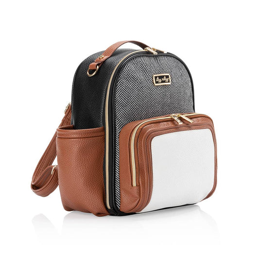 Itzy Mini Plus Diaper Bag Backpack - Coffee & Cream