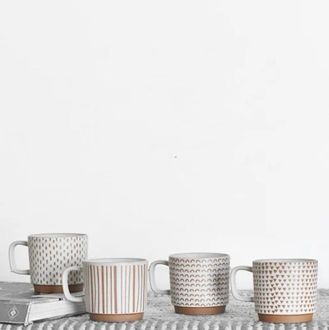 Pattern Terracotta Mugs - 4 patterns