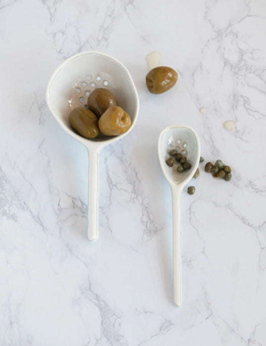 Stoneware Strainer Spoon - Reactive Glaze {Small}