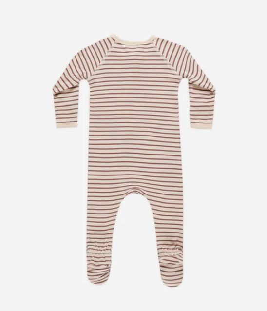 Bamboo Zip Footie - Candy Stripe