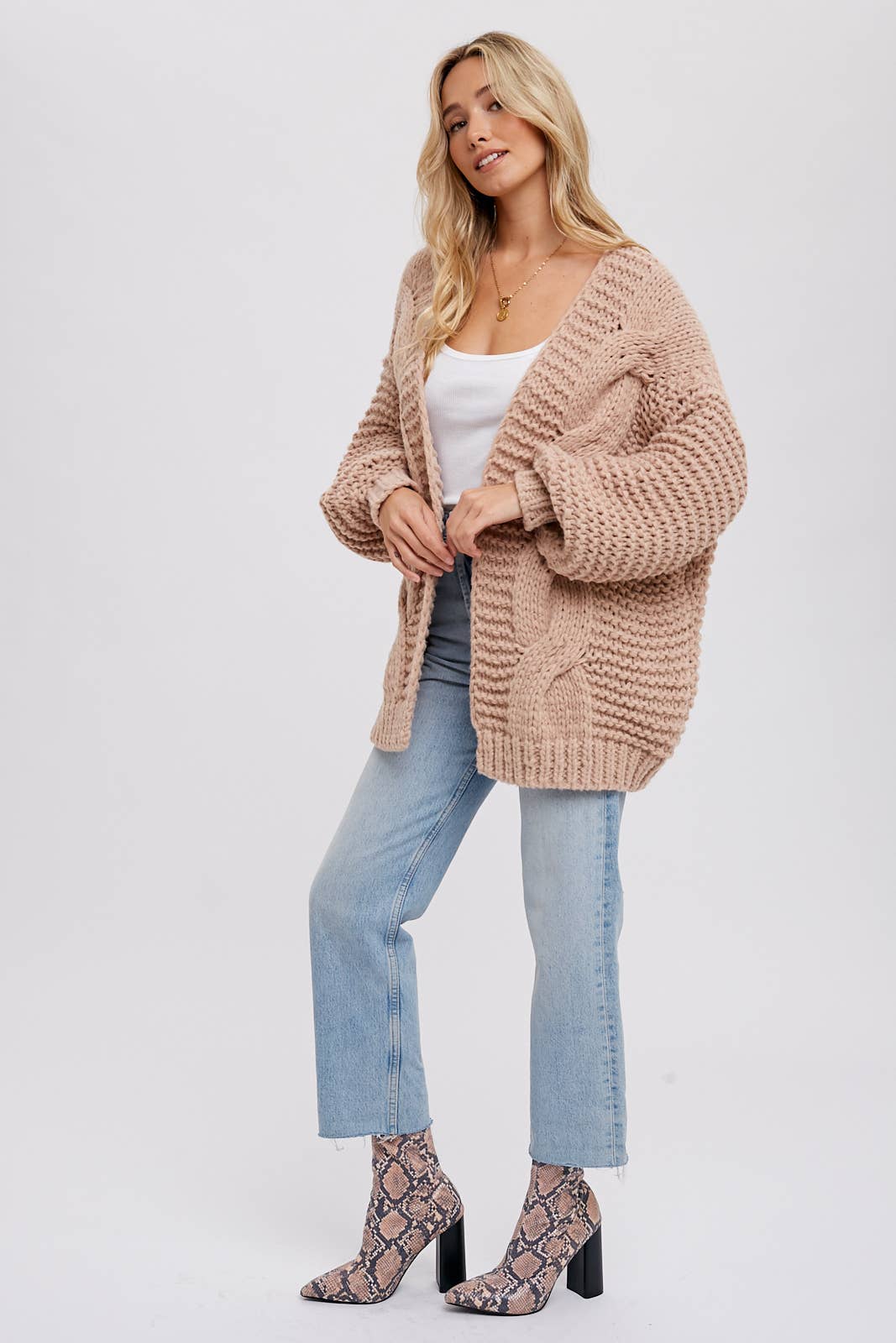 Chunky Cardigan - Latte