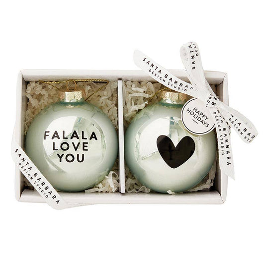 Glass Ornament Set - Falala Love You