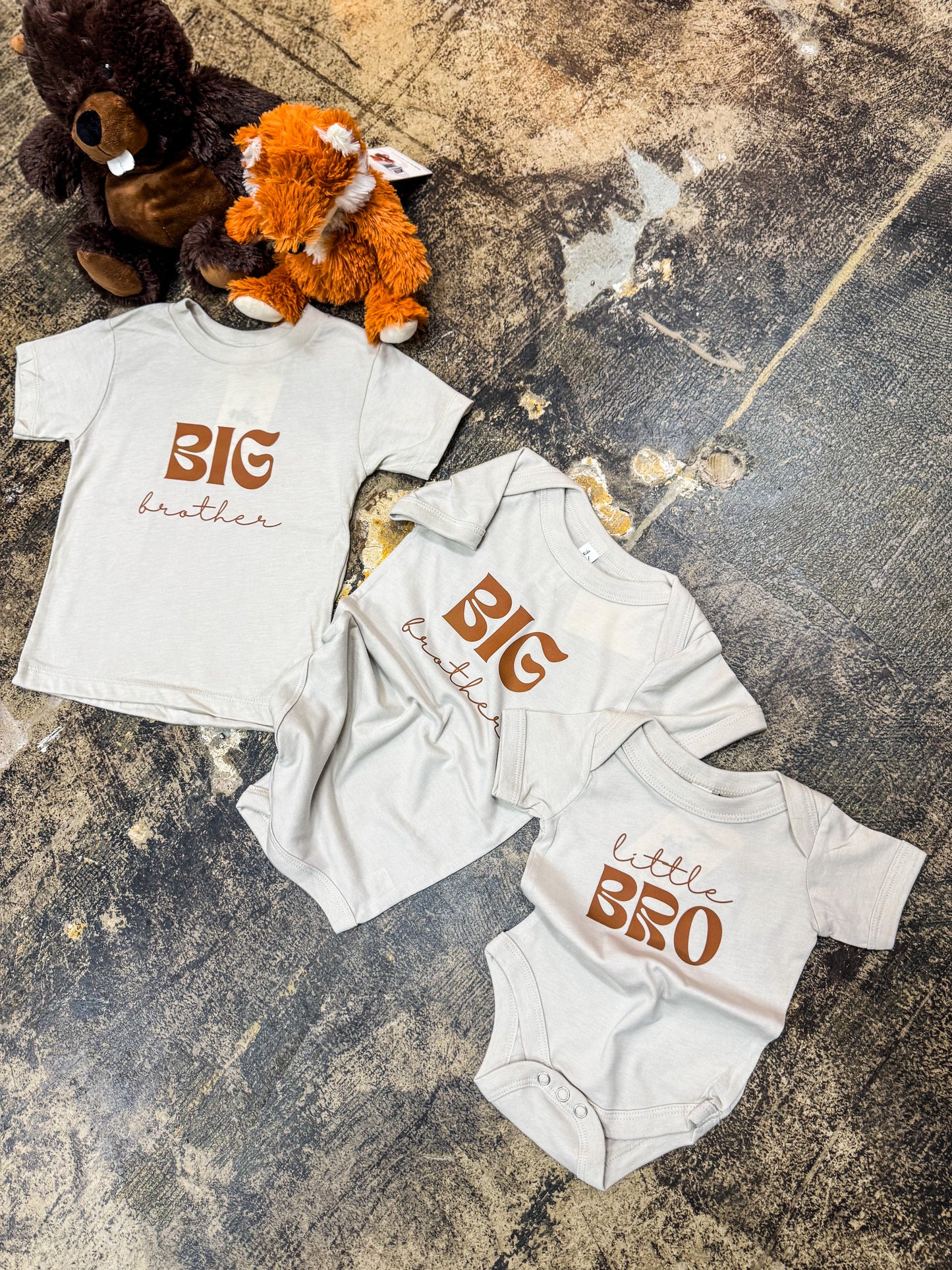 Little Bro Onesie - Heather Dust
