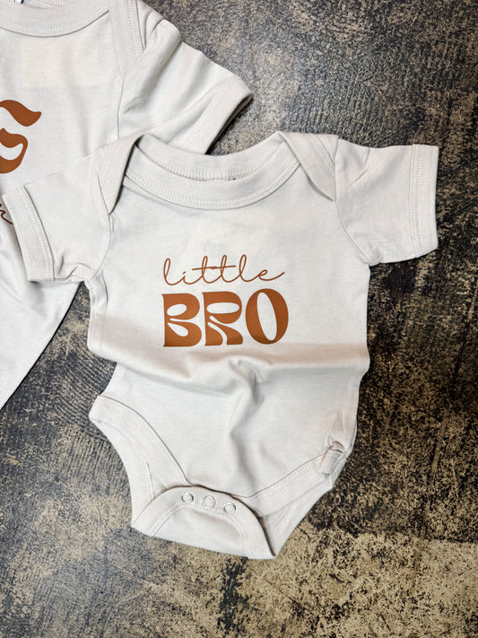 Little Bro Onesie - Heather Dust