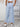 Striped Wide Leg Summer Pants - Blue