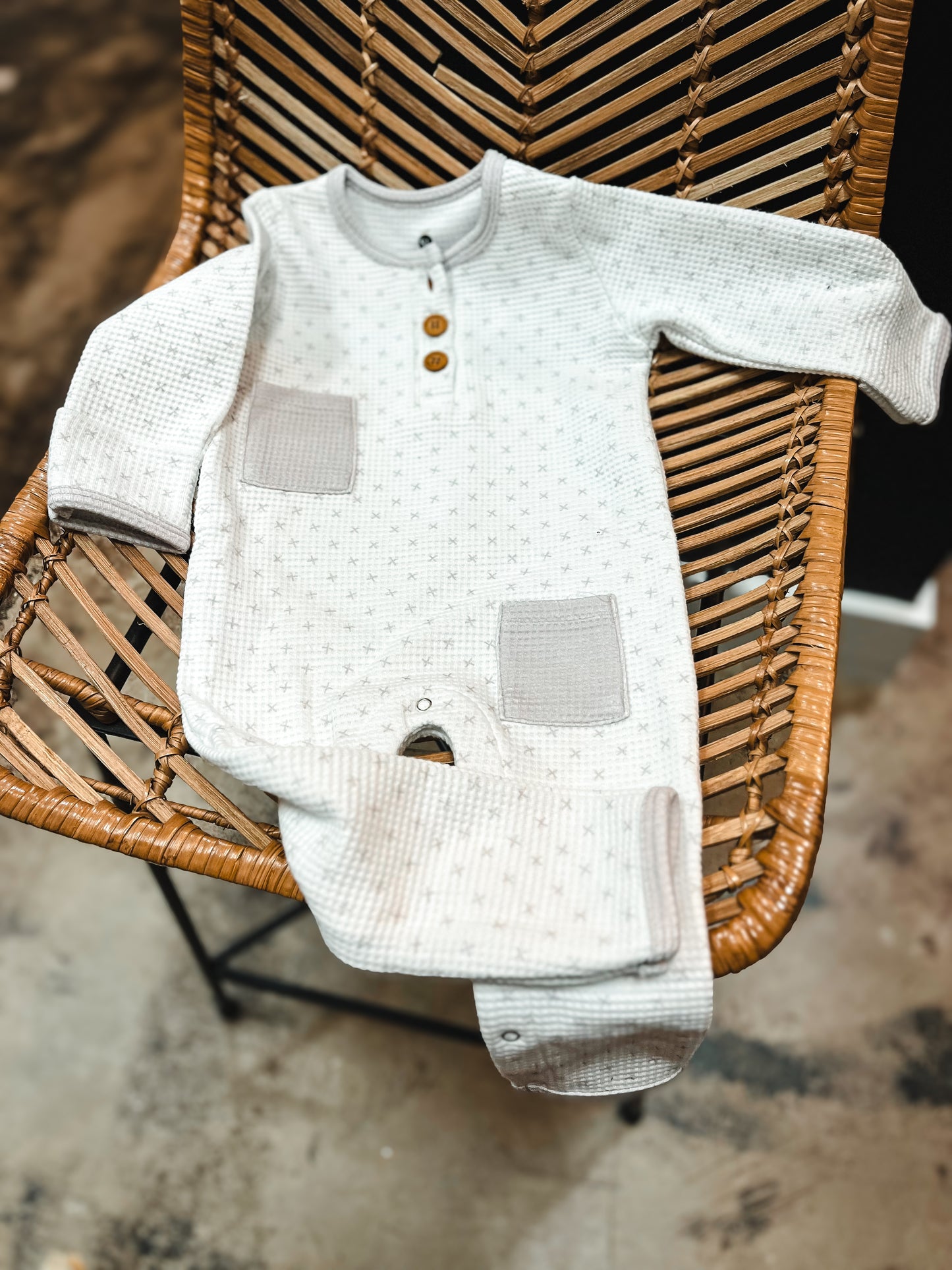 X is for Hugs - Waffle Romper