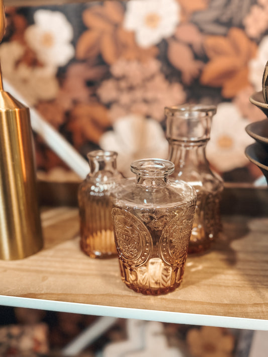 Amber Tone Vases - Various