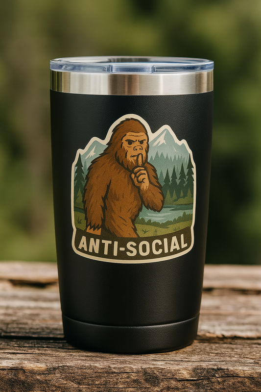 Anti-social Bigfoot Vinyl Sticker