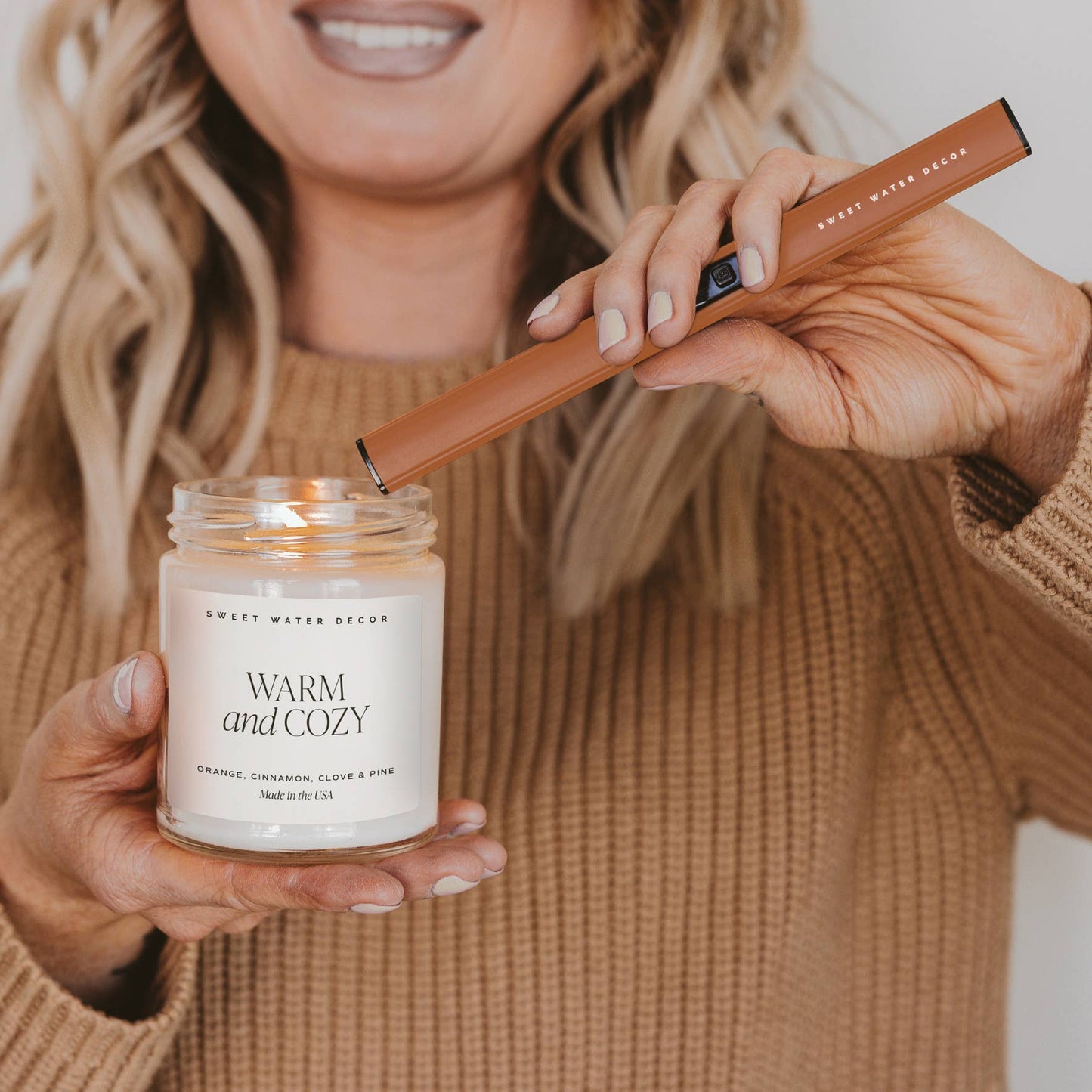 Rechargeable Electric Lighter - Burnt Orange