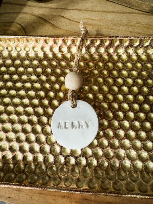 Clay Ornament - Merry