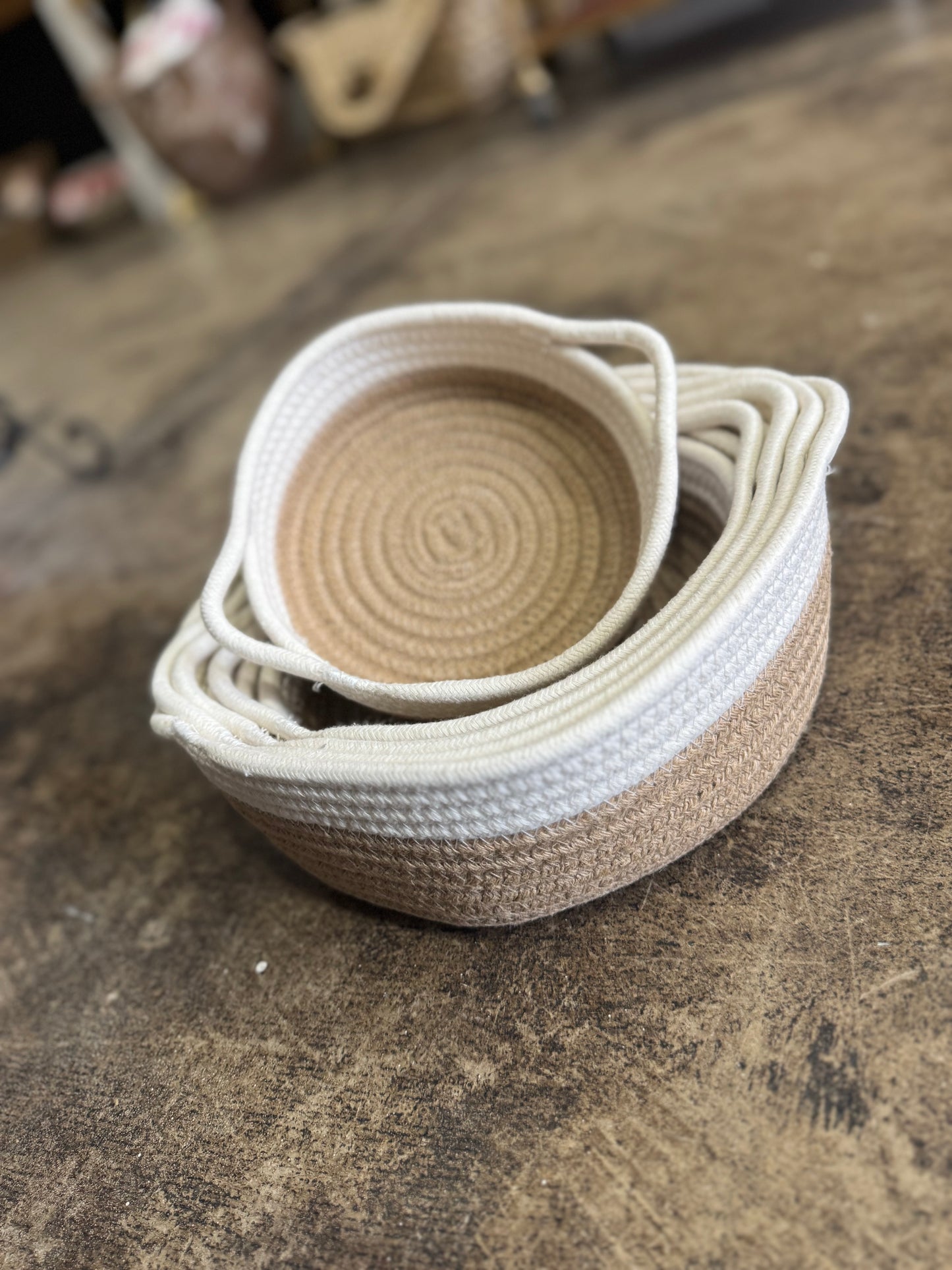 Basket - Cream Woven Base