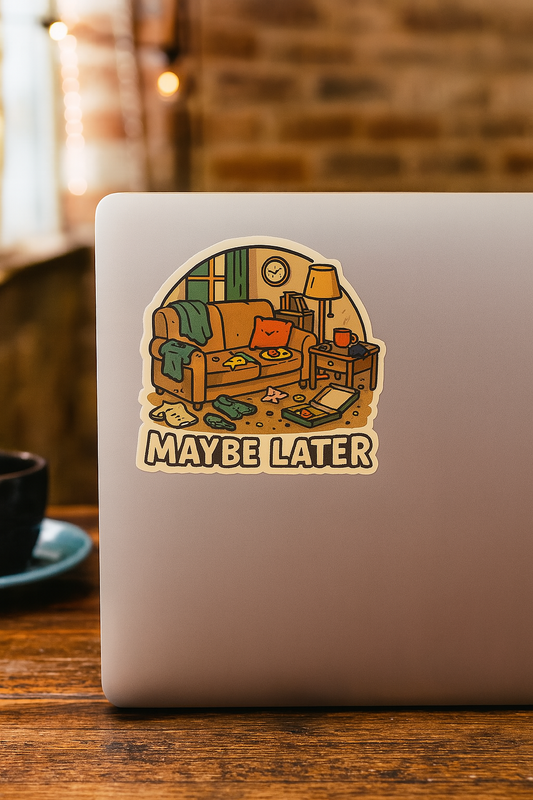 Maybe Later Vinyl Sticker