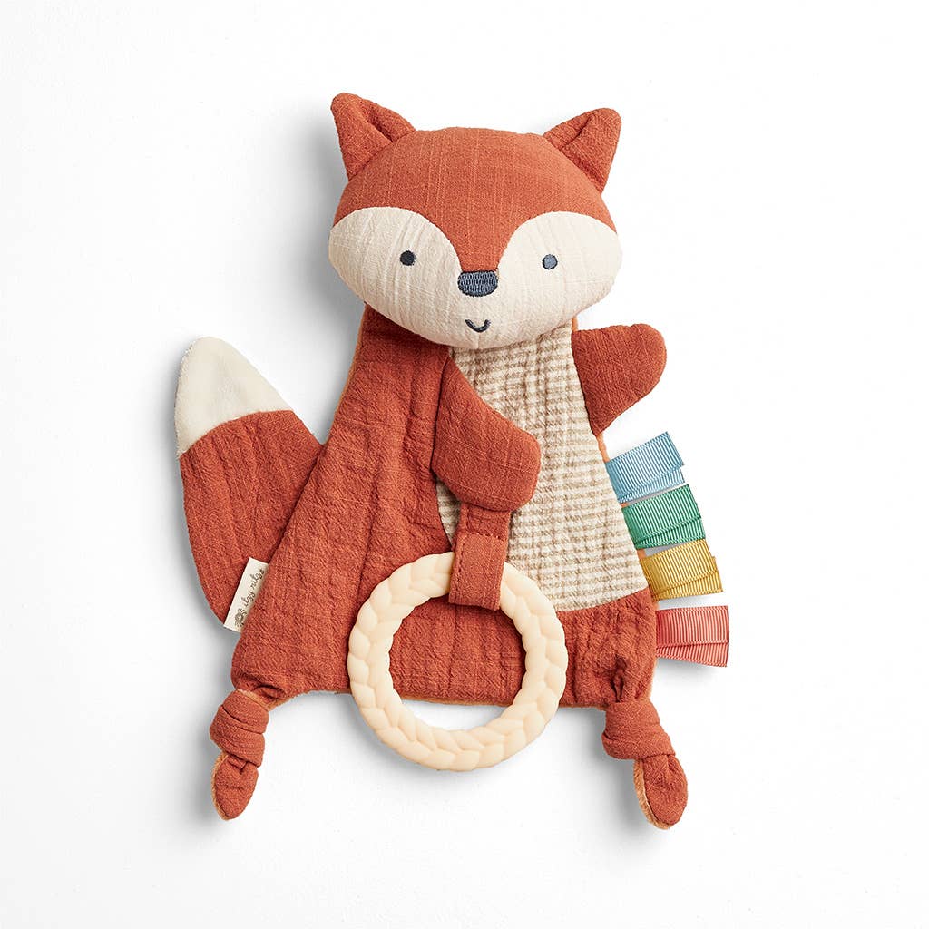 Bitzy Crinkle Sensory Toy with Teether - Fox