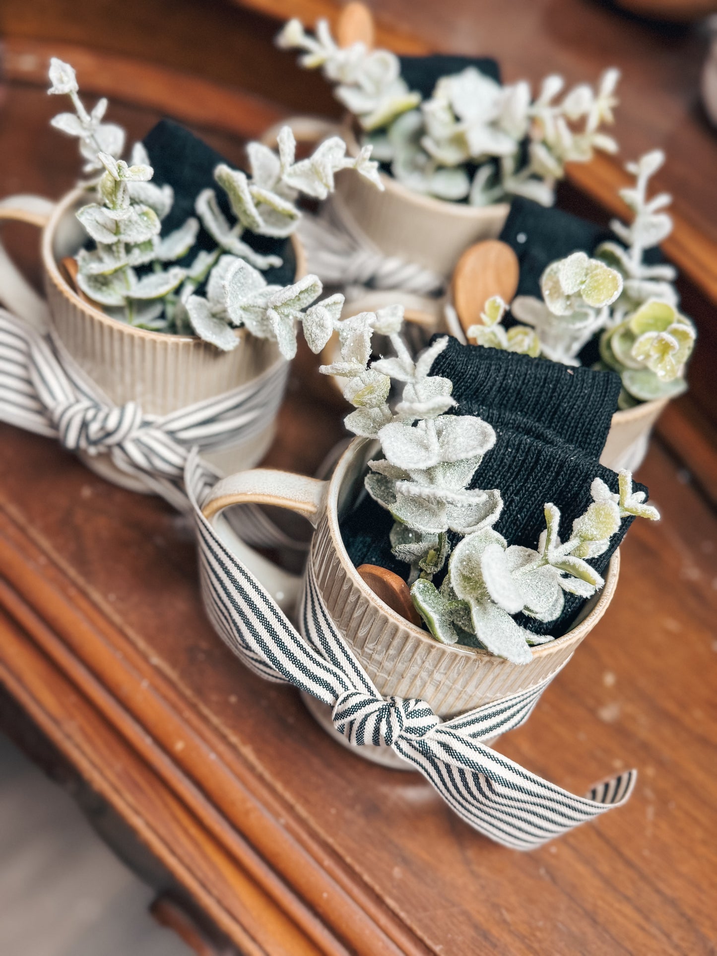 Mug Gift Set - Bonbon Beige Geometric Line