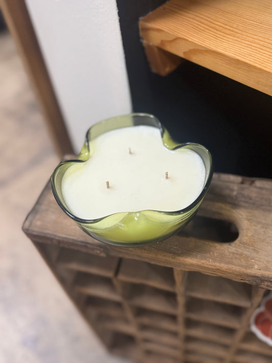 Peppermint Tinsel Green Candle