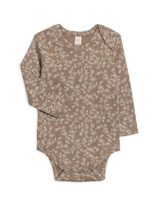 Organic Baby River Onesie - Pip Floral / Taupe