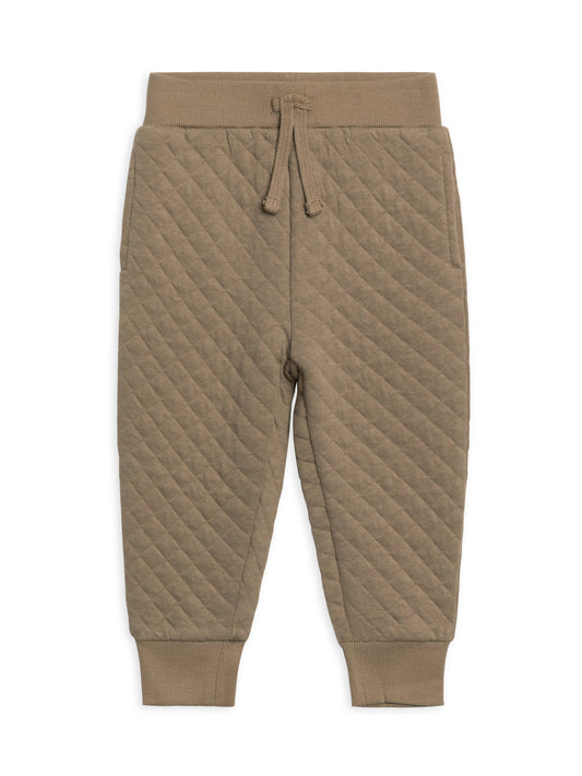 Hoyt Quilted Jacquard Jogger - Taupe