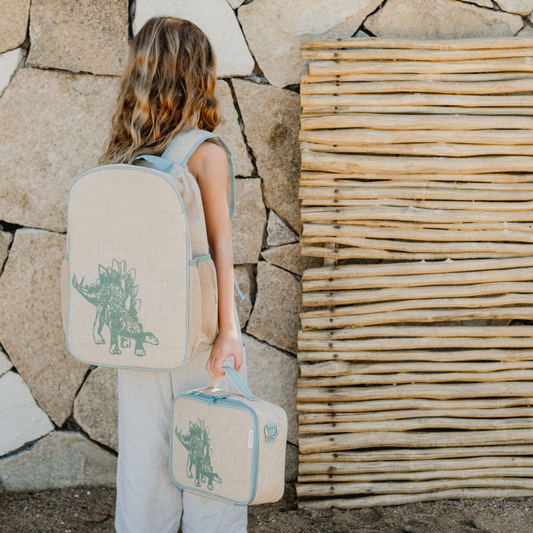 Grade School Backpack - Green Stegosaurus