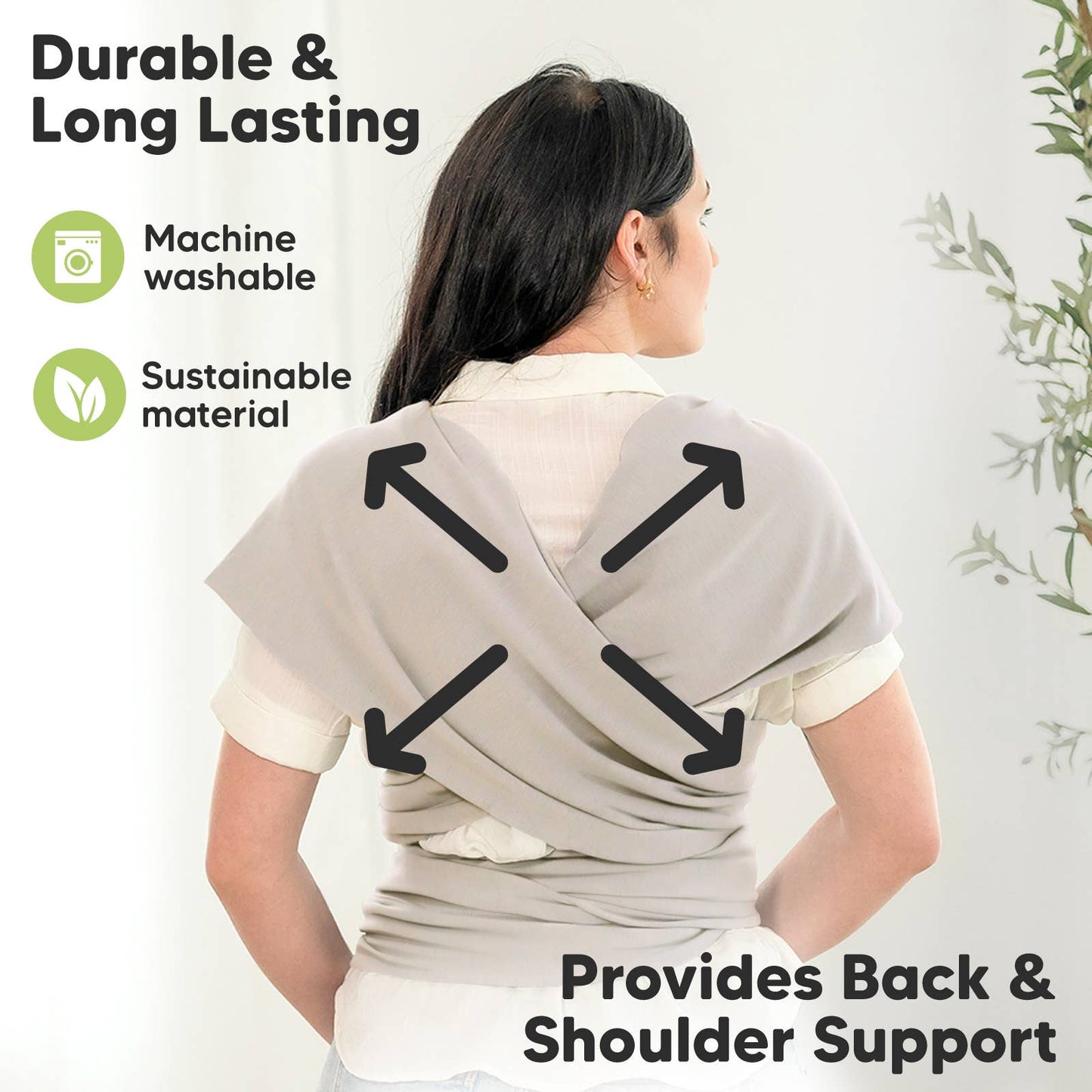 Baby Wrap Carrier - Stone Gray