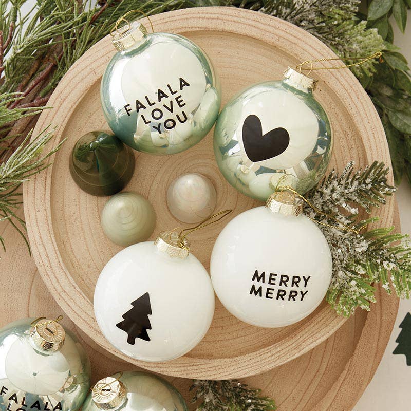 Glass Ornament Set - Falala Love You