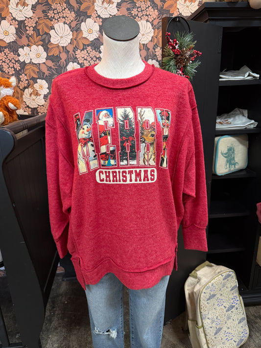 Vintage Merry Fleece Sweater