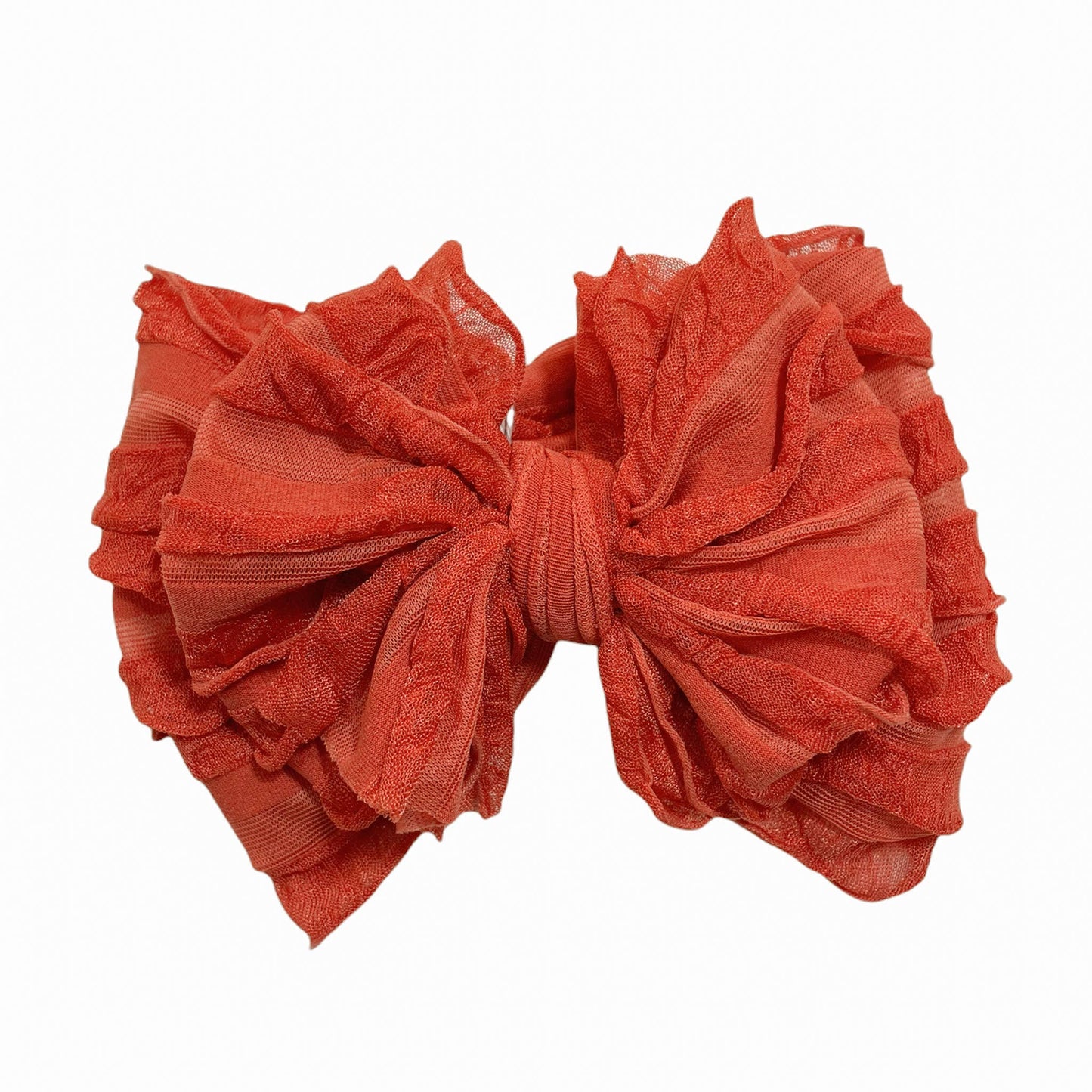 Ruffled Headband - Burnt Orange