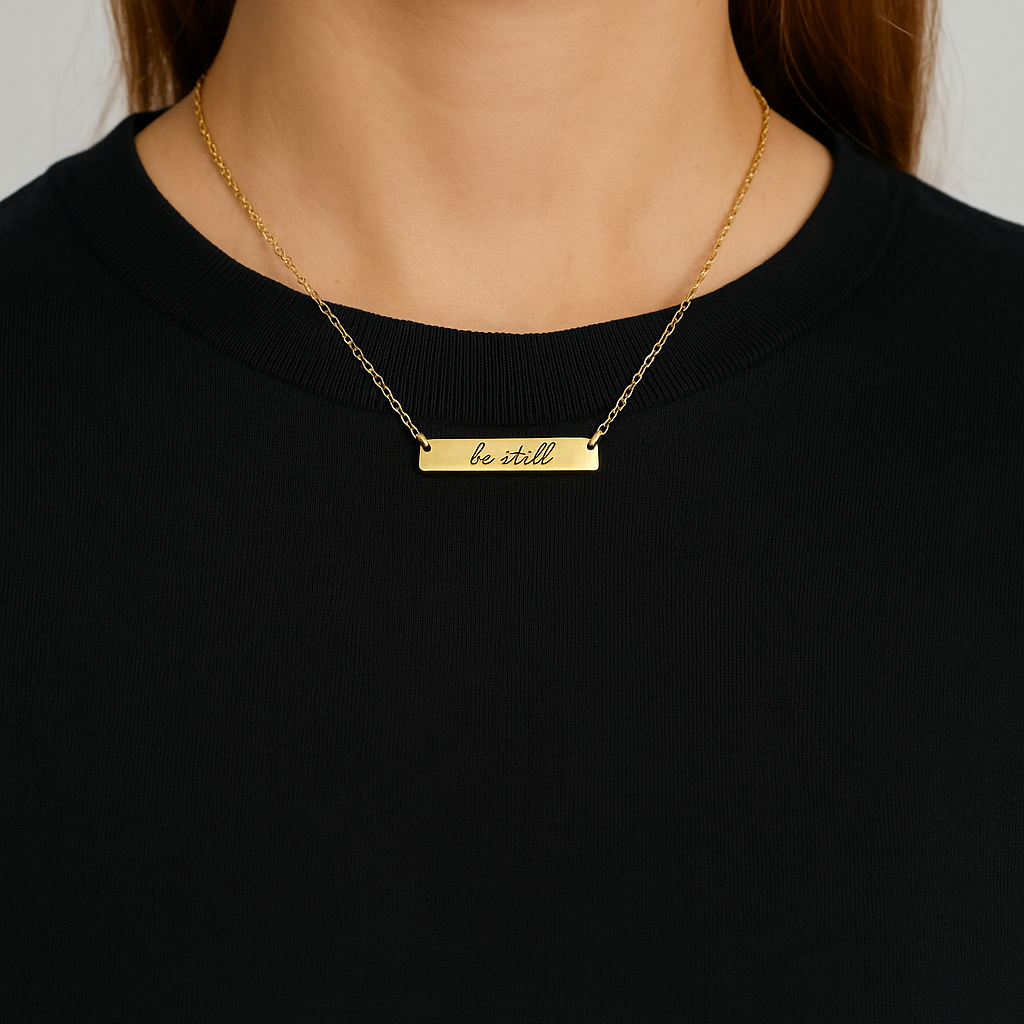 Necklace – Be Still Bar (Gold)