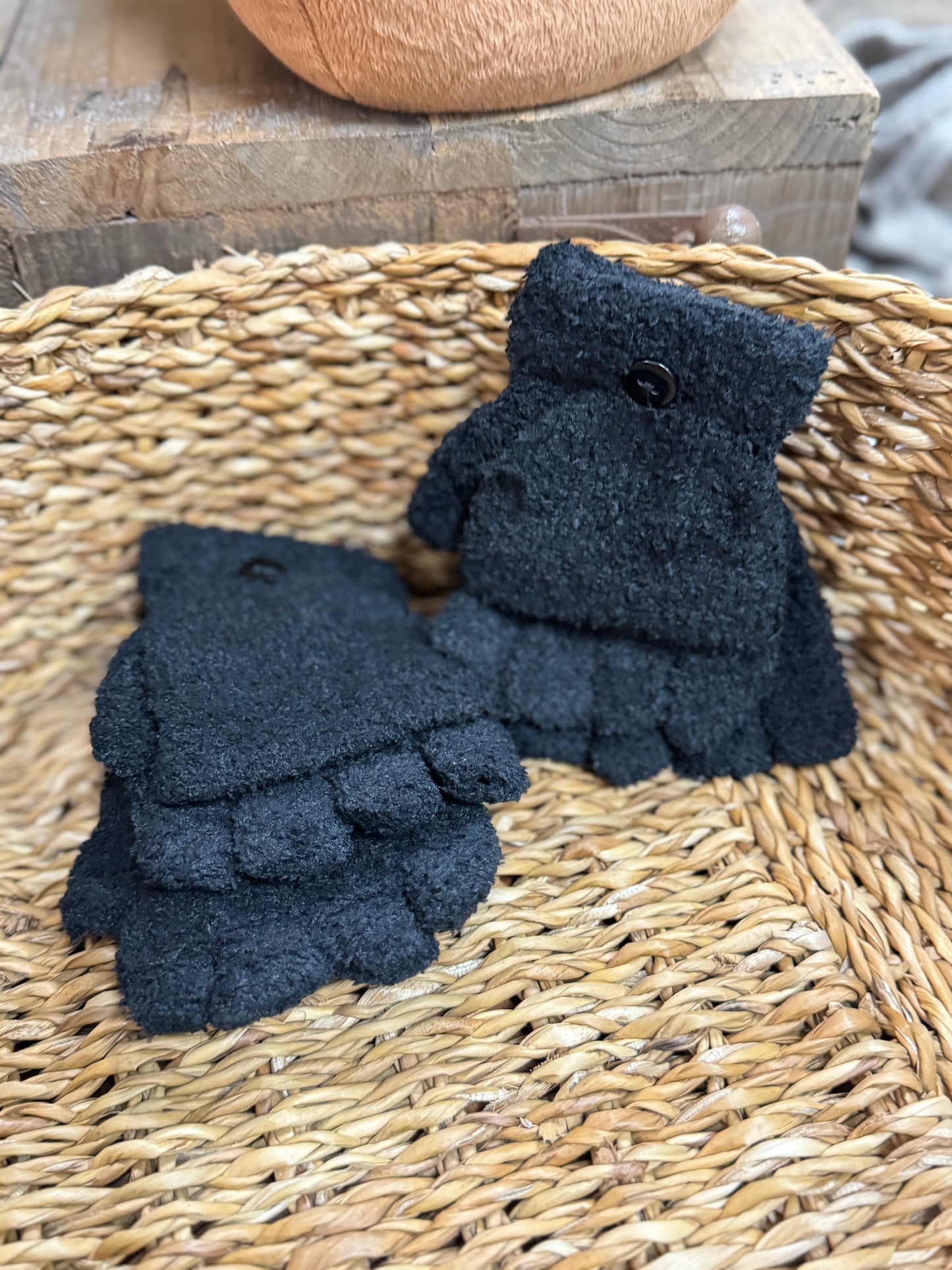 Fingerless Glove Mittens - Black