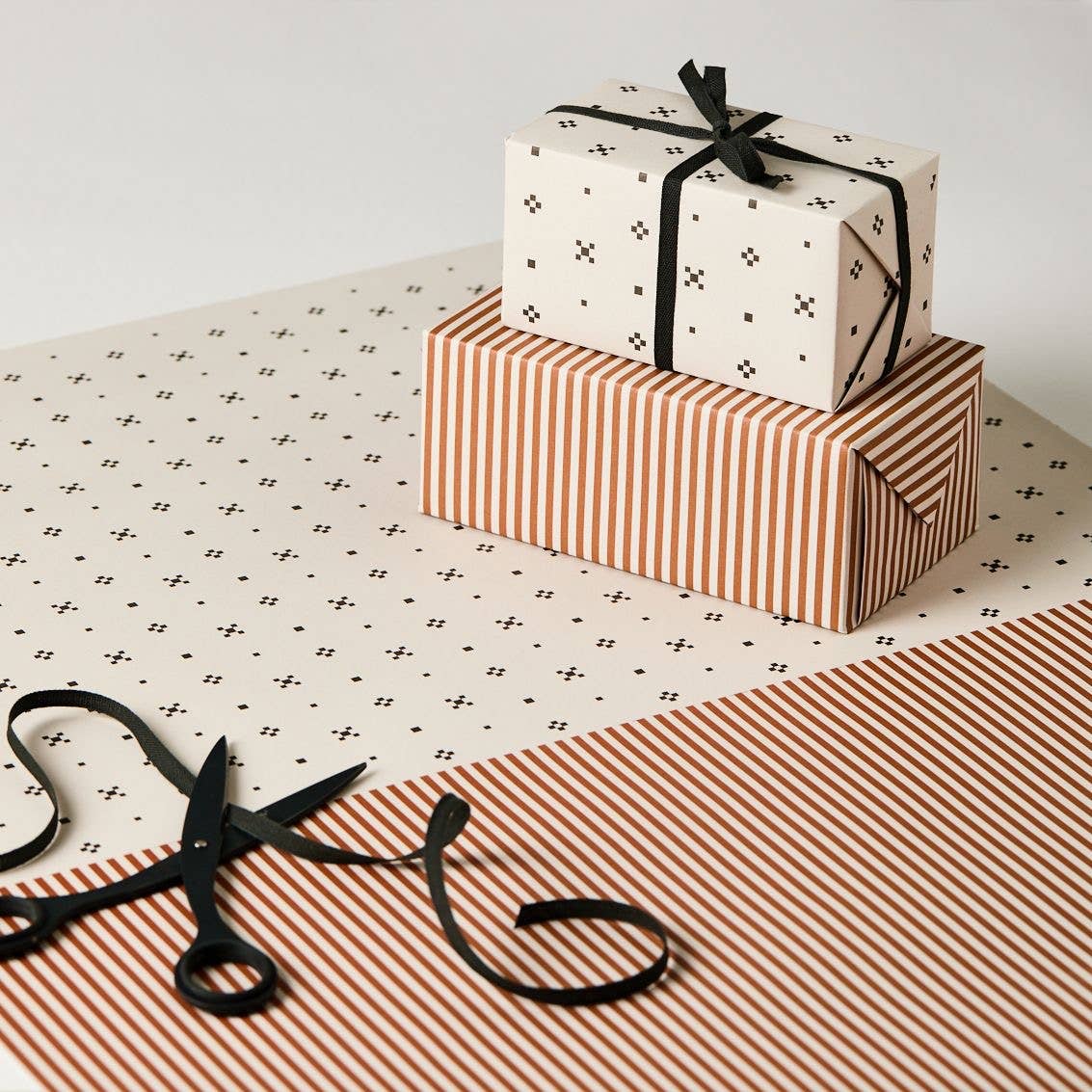 Wrapping Paper - Cinnamon Stripe